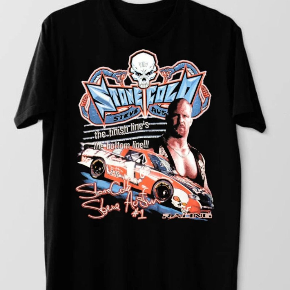 Vtg Stone Cold T-Shirt WWF Nascar Racing 90s T-shirt, Vtg Stone Cold Steve Austi